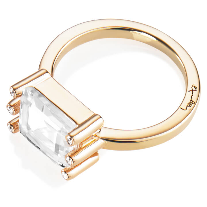 Beautiful Dreamer - Crystal Quartz Ring Guld i gruppen Ringar / Diamantringar hos SCANDINAVIAN JEWELRY DESIGN (13-101-01824)