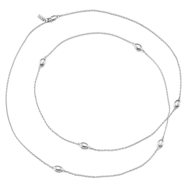 Love Bead Long - Silver Halsband Silver 85 cm i gruppen Halsband / Silverhalsband hos SCANDINAVIAN JEWELRY DESIGN (10-100-01207-0000)