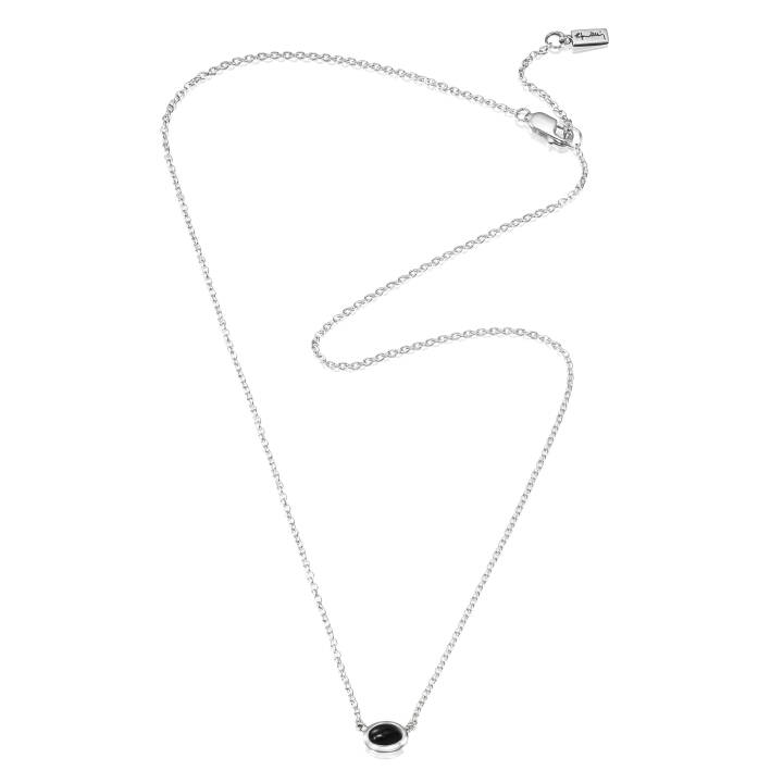 Efva Attling Love Bead Silver – Onyx Halsband Silver