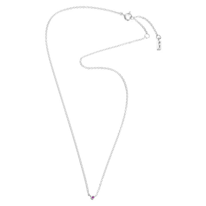 Micro Blink – Pink Sapphire Halsband Silver 40-45 cm