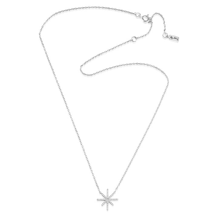Beam & Stars Single Halsband Silver 42-45 cm i gruppen Halsband / Diamanthalsband hos SCANDINAVIAN JEWELRY DESIGN (10-100-01954-4245)
