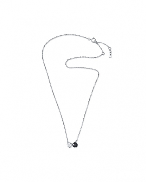 Product Image for Efva Attling The Storm & I Halsband Silver Crystal Q./Onyx 40-45 cm