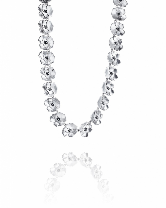 Anemone Collier Silver i gruppen Halsband / Silverhalsband hos SCANDINAVIAN JEWELRY DESIGN (10-100-02338-0040)