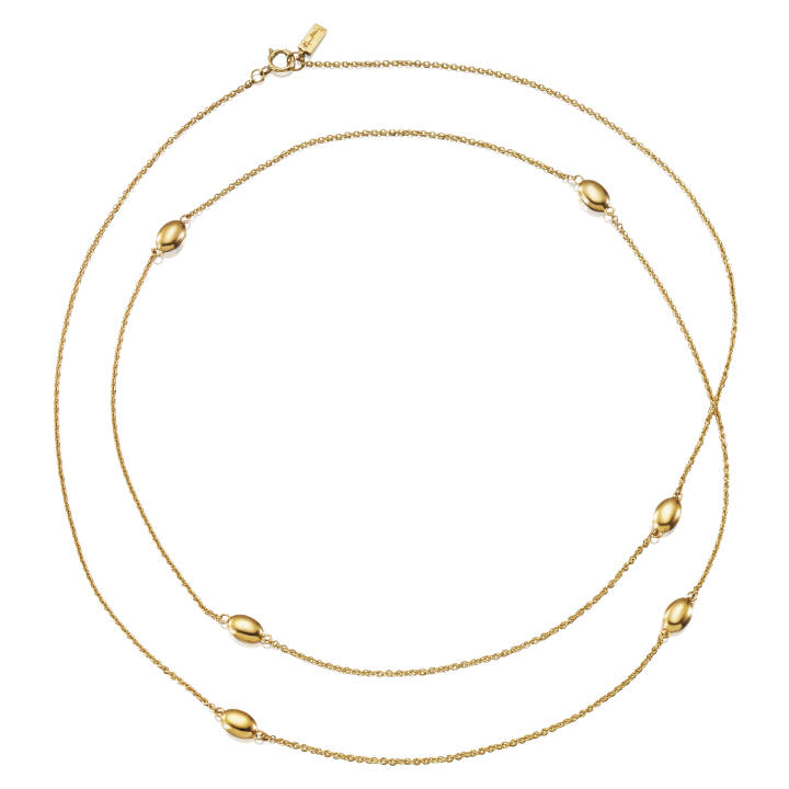 Love Bead Long - Gold Halsband Guld i gruppen Halsband / Guldhalsband hos SCANDINAVIAN JEWELRY DESIGN (10-101-01207-0000)