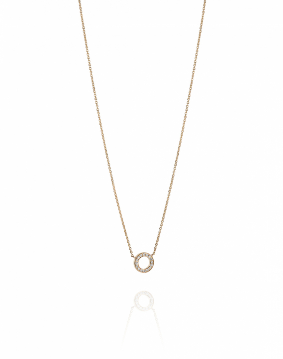 Circle Of Love Halsband Guld 42-45 cm i gruppen Halsband / Diamanthalsband hos SCANDINAVIAN JEWELRY DESIGN (10-101-02001-4245)