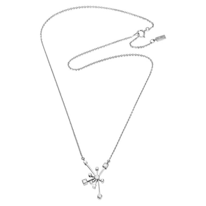 Kaboom & Stars Halsband Vitguld 42-45 cm i gruppen Halsband / Diamanthalsband hos SCANDINAVIAN JEWELRY DESIGN (10-102-01313-4245)