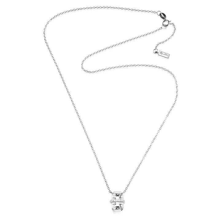 Little Bend Over – Crystal Quar Halsband Vitguld 42-45 cm