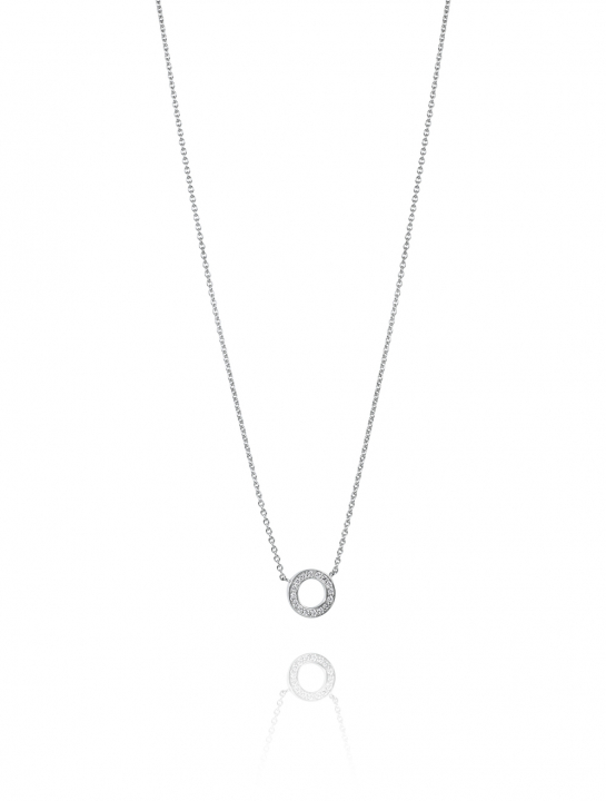 Circle Of Love Halsband Vitguld 42-45 cm i gruppen Halsband / Diamanthalsband hos SCANDINAVIAN JEWELRY DESIGN (10-102-02001-4245)