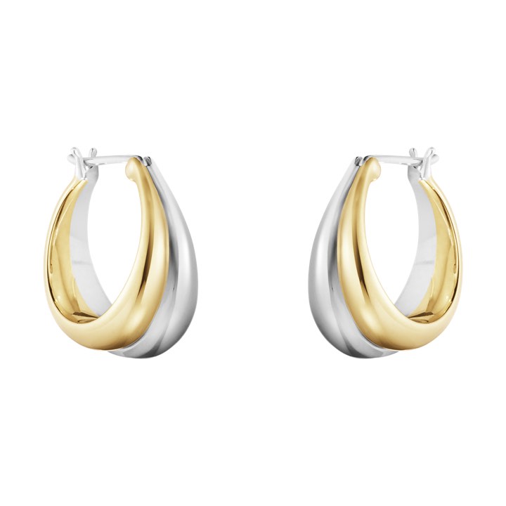 Georg Jensen CURVE MEDIUM Örhänge Silver Guld