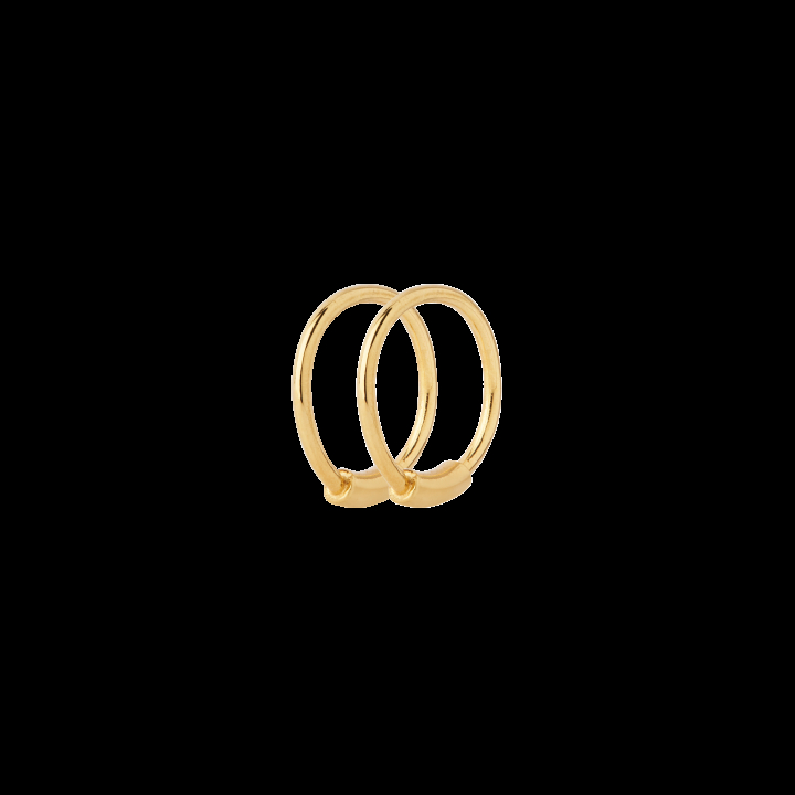 Basic 8 Hoops Gold i gruppen Örhängen / Guldörhängen hos SCANDINAVIAN JEWELRY DESIGN (100212)