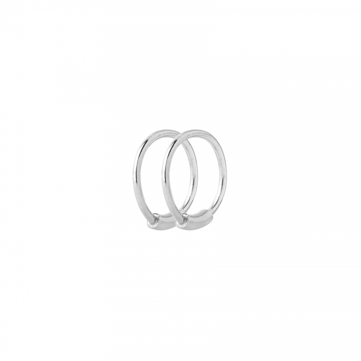 MARIA BLACK Basic 8 Hoops Silver