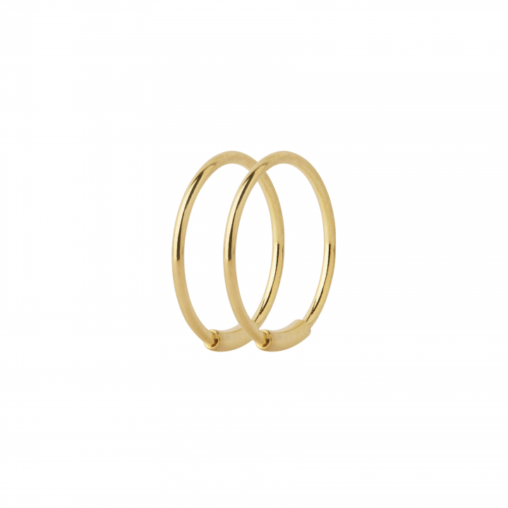 MARIA BLACK Basic 12 Hoops Goldplated Silver