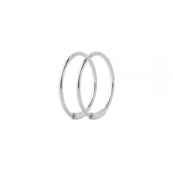 MARIA BLACK Basic 12 Hoops Silver