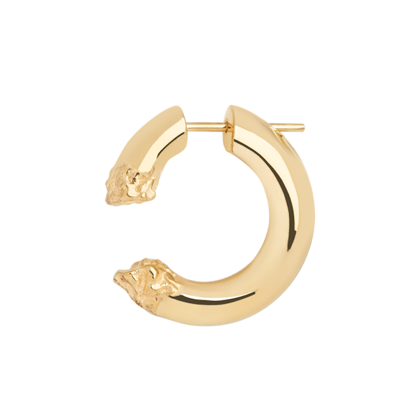 Terra 24 Earring Goldplated (one) i gruppen Örhängen / Guldörhängen hos SCANDINAVIAN JEWELRY DESIGN (100900YG-24)