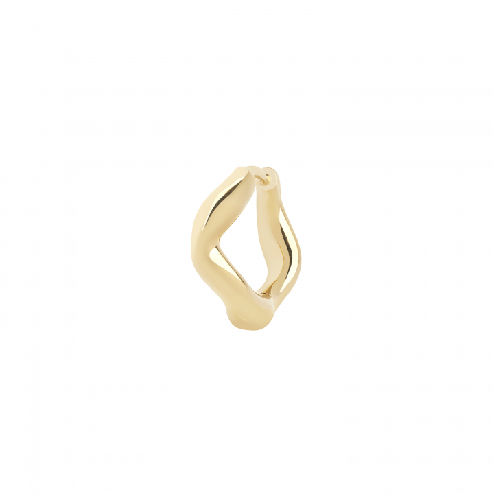 Anil 6 Huggie Goldplated Silver (One) i gruppen Örhängen / Guldörhängen hos SCANDINAVIAN JEWELRY DESIGN (100922YG-6)