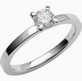 Ring ensten med 0,30ct vitguld 18k i gruppen Ringar / Förlovning & vigselringar hos SCANDINAVIAN JEWELRY DESIGN (101012)