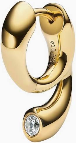 Mermaid Pool Huggies Gold (1 ST) i gruppen Örhängen / Guldörhängen hos SCANDINAVIAN JEWELRY DESIGN (101095YG)