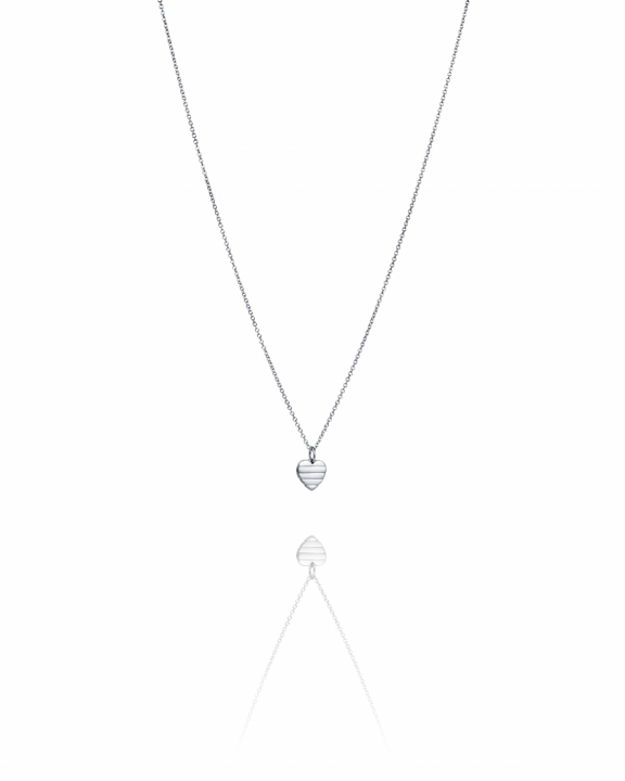 A Piece Of My Heart Halsband Silver i gruppen Halsband / Silverhalsband hos SCANDINAVIAN JEWELRY DESIGN (11-100-02388)