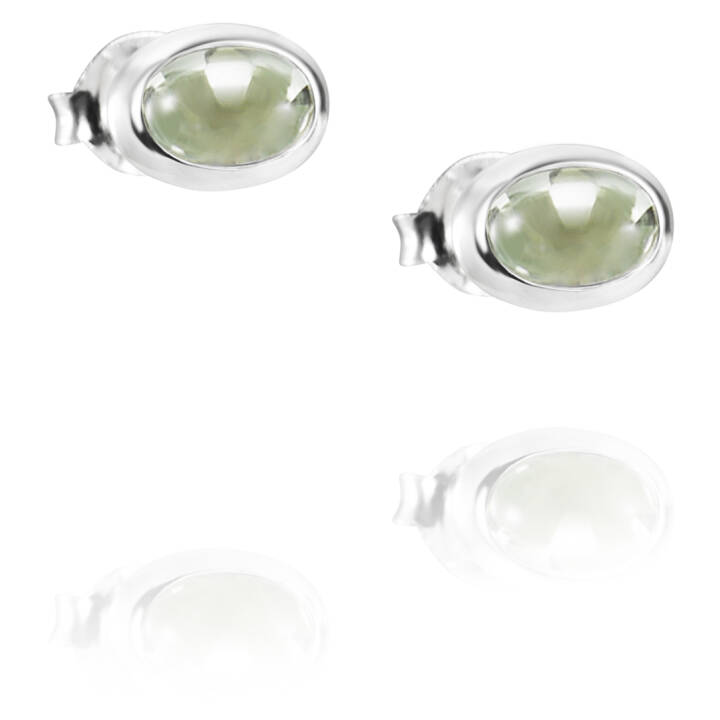 Love Bead Silver – Green Quartz Örhänge Silver