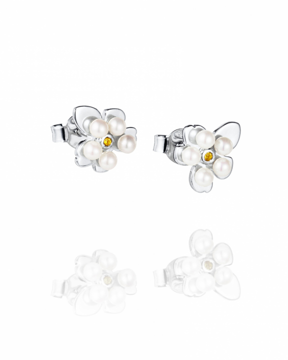 Förgätmigej Örhängen Silver i gruppen Örhängen / Pärlörhängen hos SCANDINAVIAN JEWELRY DESIGN (12-100-02343-0000)
