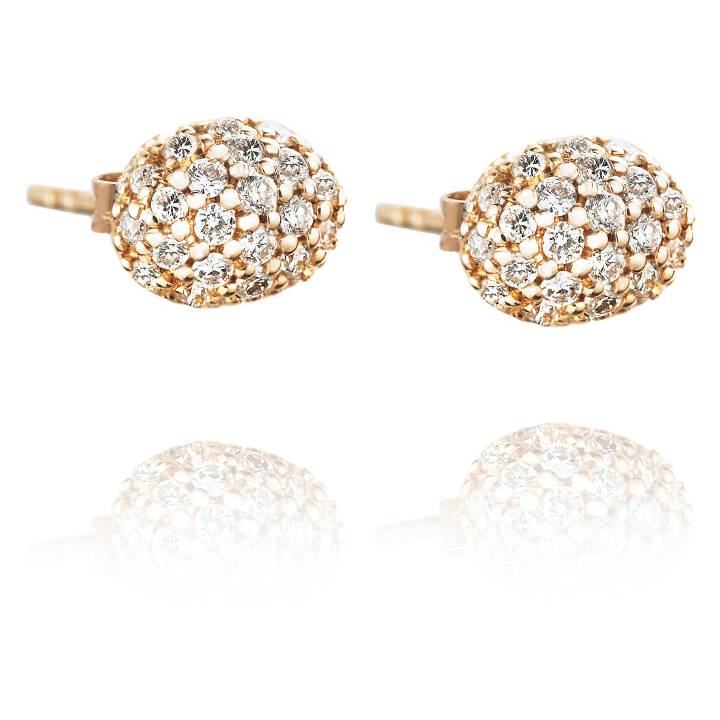 Love Bead - Diamonds Örhänge Guld i gruppen Örhängen / Guldörhängen hos SCANDINAVIAN JEWELRY DESIGN (12-101-00454-0000)