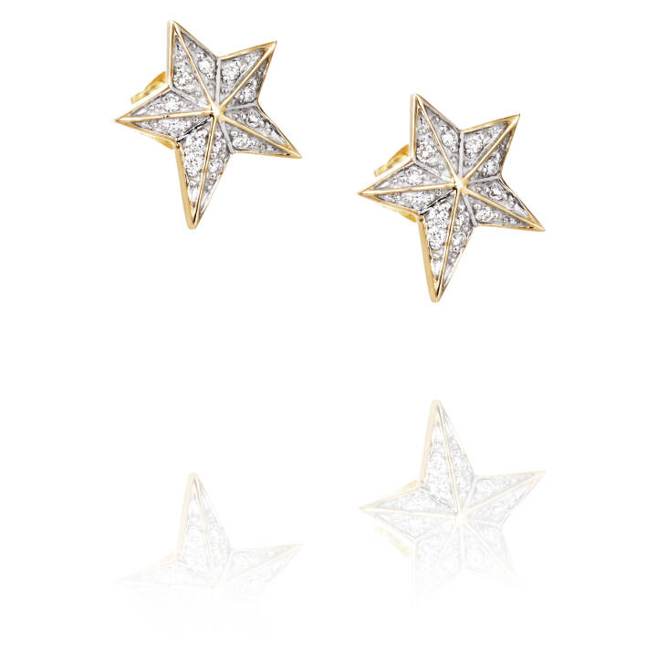 Catch A Falling Star & Stars Örhänge Guld i gruppen Örhängen / Diamantörhängen hos SCANDINAVIAN JEWELRY DESIGN (12-101-01406-0000)