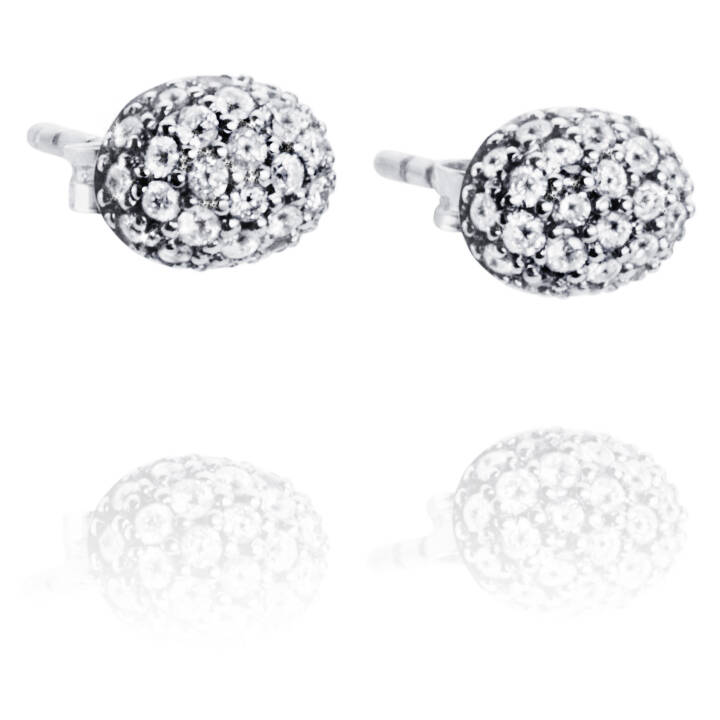 Love Bead - Diamonds Örhänge Vitguld i gruppen Örhängen / Diamantörhängen hos SCANDINAVIAN JEWELRY DESIGN (12-102-00454-0000)
