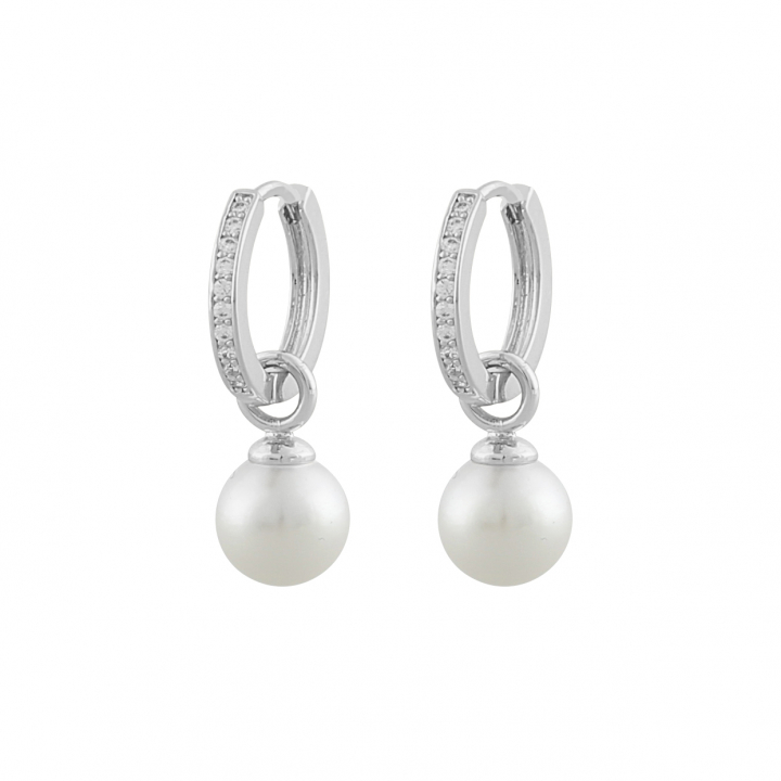 Core pearl ring Örhänge Silver i gruppen Örhängen / Pärlörhängen hos SCANDINAVIAN JEWELRY DESIGN (1200-5010-010-ONE)