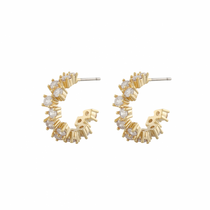 Nuit oval Örhänge Guld i gruppen Örhängen / Guldörhängen hos SCANDINAVIAN JEWELRY DESIGN (1204-6800-251-ONE)