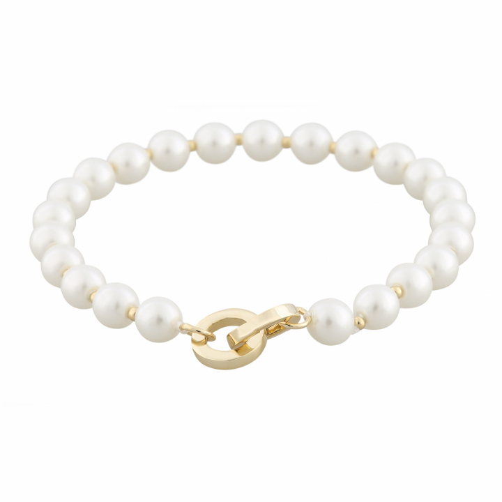 SNÖ OF SWEDEN Five pearl Armband Guld