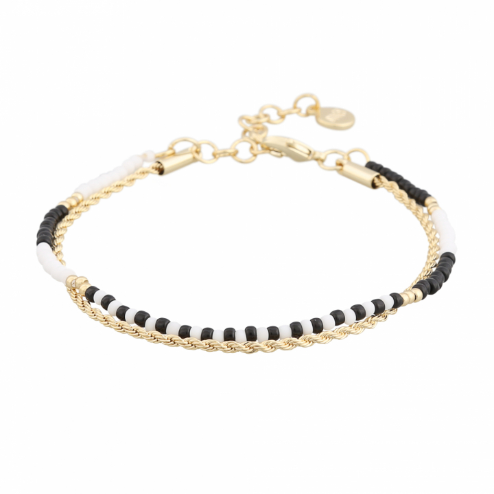 Porto mix brace Guld i gruppen Armband / Guldarmband hos SCANDINAVIAN JEWELRY DESIGN (1259-3400-473-ONE)