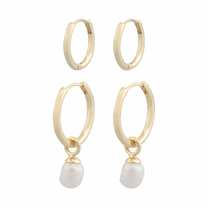 SNÖ OF SWEDEN Arizona ear set gold white