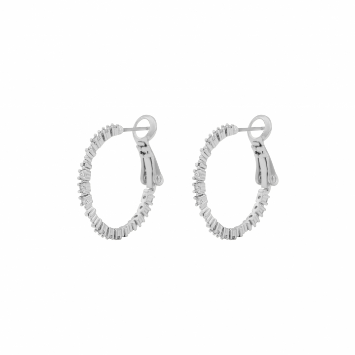 Copenhagen small ring ear Silver/clear-Onesize i gruppen Örhängen / Silverörhängen hos SCANDINAVIAN JEWELRY DESIGN (1269-7000-012-ONE)