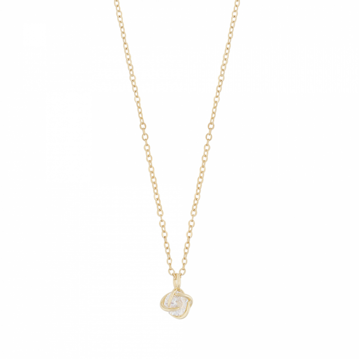 Sevilla pendant neck gold clear 42 cm