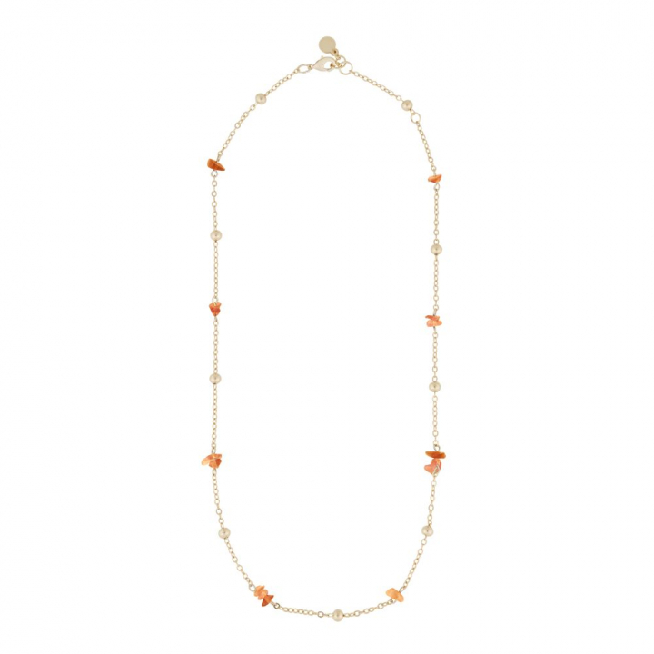 SNÖ OF SWEDEN Capri chain neck gold orange 45 cm