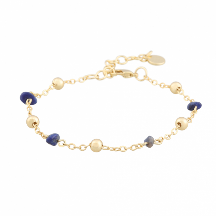 SNÖ OF SWEDEN Capri stone chain brace gold blue