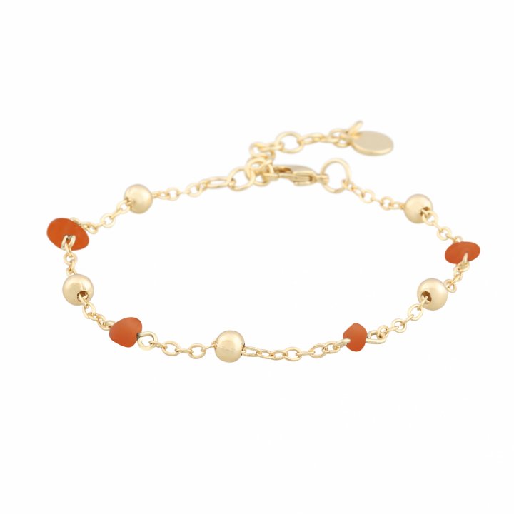 SNÖ OF SWEDEN Capri stone chain brace gold orange