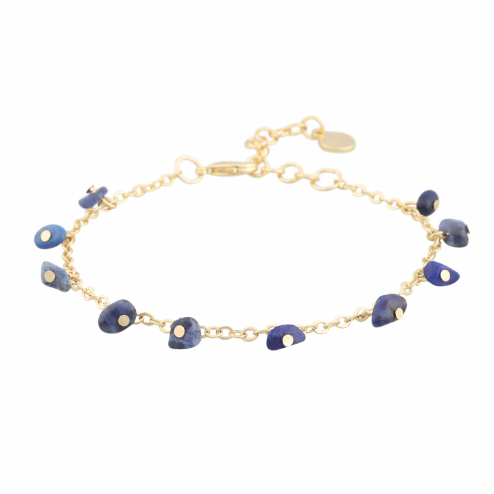 SNÖ OF SWEDEN Capri stone charm brace gold blue