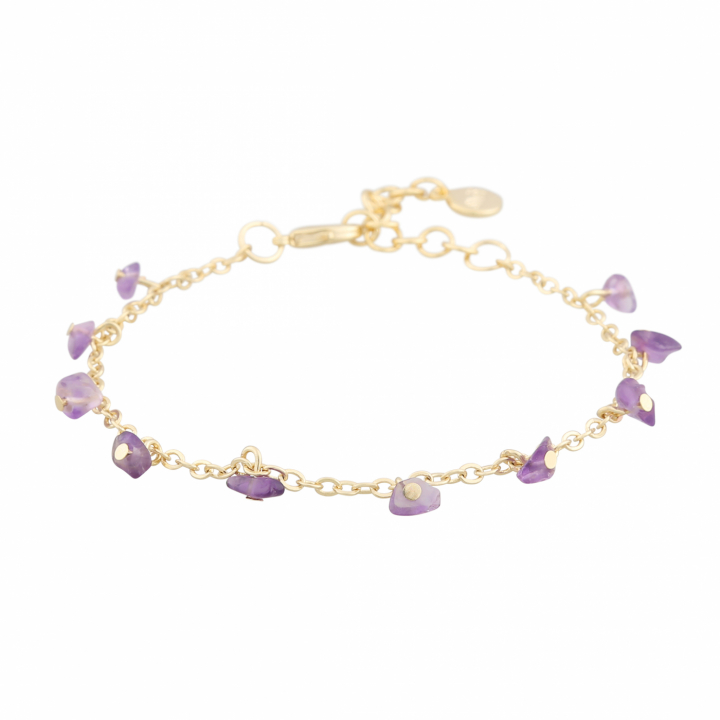 SNÖ OF SWEDEN Capri stone charm brace gold purple