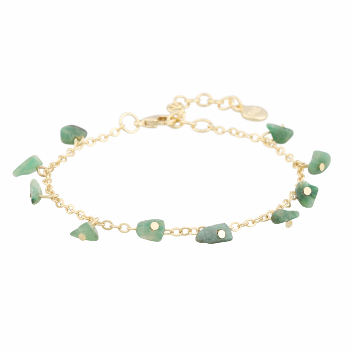 SNÖ OF SWEDEN Capri stone charm brace gold green