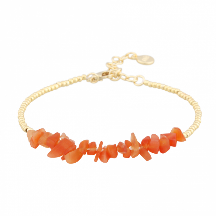 Capri brace gold orange i gruppen Armband / Guldarmband hos SCANDINAVIAN JEWELRY DESIGN (1274-3600-381-ONE)