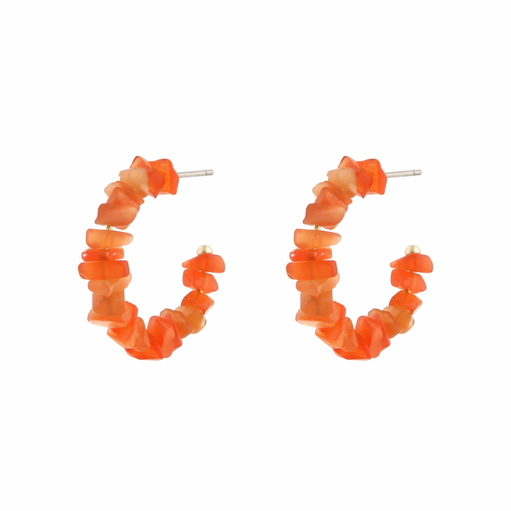 SNÖ OF SWEDEN Capri oval ear gold orange