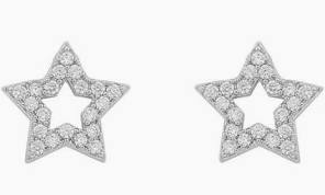Wish small star ear Silver/clear-Onesize i gruppen Örhängen / Silverörhängen hos SCANDINAVIAN JEWELRY DESIGN (1282-6800-012-ONE)