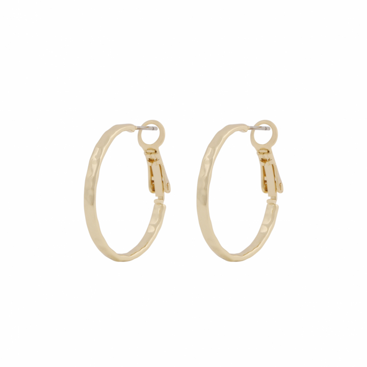 Kansas small ring ear 25mm plain Gold-Onesize