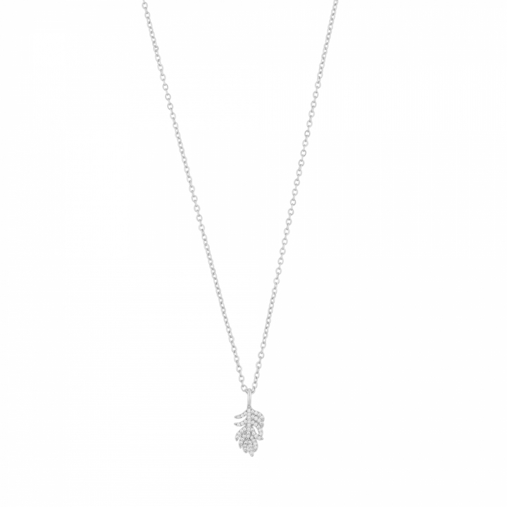 North pendant neck 50 Silver/clear-50 cm i gruppen Halsband / Silverhalsband hos SCANDINAVIAN JEWELRY DESIGN (1289-0350-012-50)