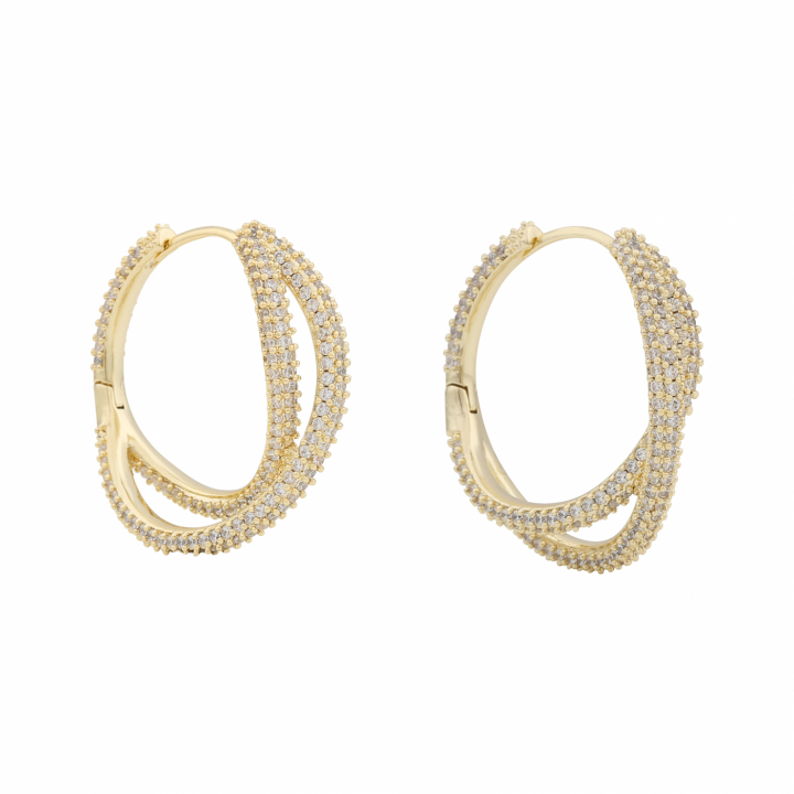 North double ring ear Gold/clear-Onesize