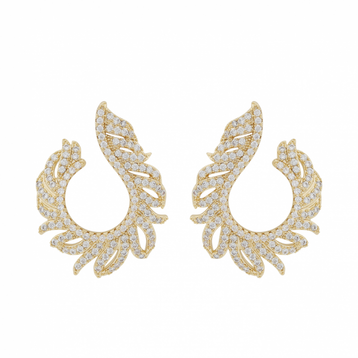 SNÖ OF SWEDEN North loop ear Gold/clear-Onesize