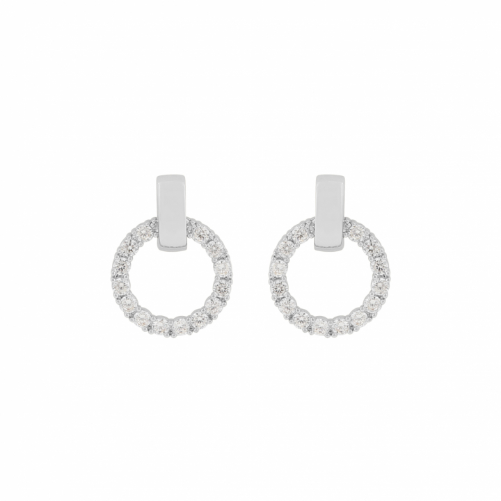 Product Image for SNÖ OF SWEDEN East round pendant ear Silver/clear-Onesize