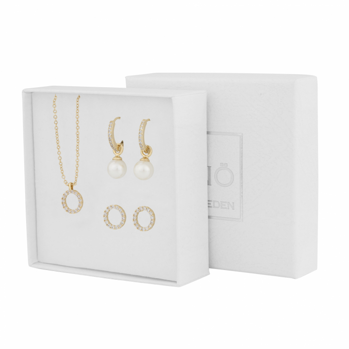 SNÖ OF SWEDEN Judy set necklace 3 Gold/white-Onesize