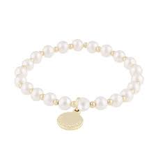 SNÖ OF SWEDEN Lydia small pearl Armband Guld S/M